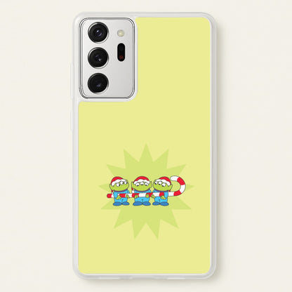 Cute Green Aliens Candycane Galaxy Note 20 Ultra Case