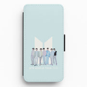K-Pop Band Tour Pastel Blue Flip / Wallet Phone Case 1