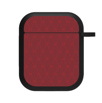 Red Bow Pattern AirPods Case