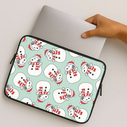 Cartoon Beagle Snowman Pattern MacBook Cover