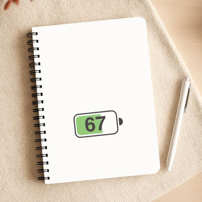 6 7 Battery Notepad