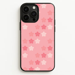 Red Slowflakes Christmas Pattern iPhone 13 Pro Max Case