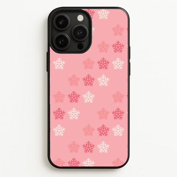 Red Slowflakes Christmas Pattern iPhone 13 Pro Max Case