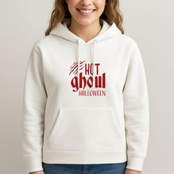 Hot Ghoul Halloween Womans Hooded Sweatshirt