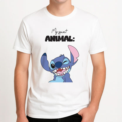 My Sprit Animal Blue Alien Mens T-Shirt