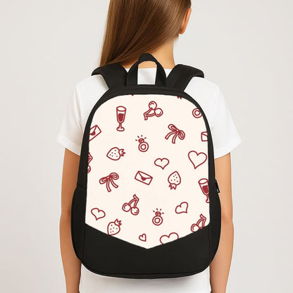 Valentines Doodles School Bag