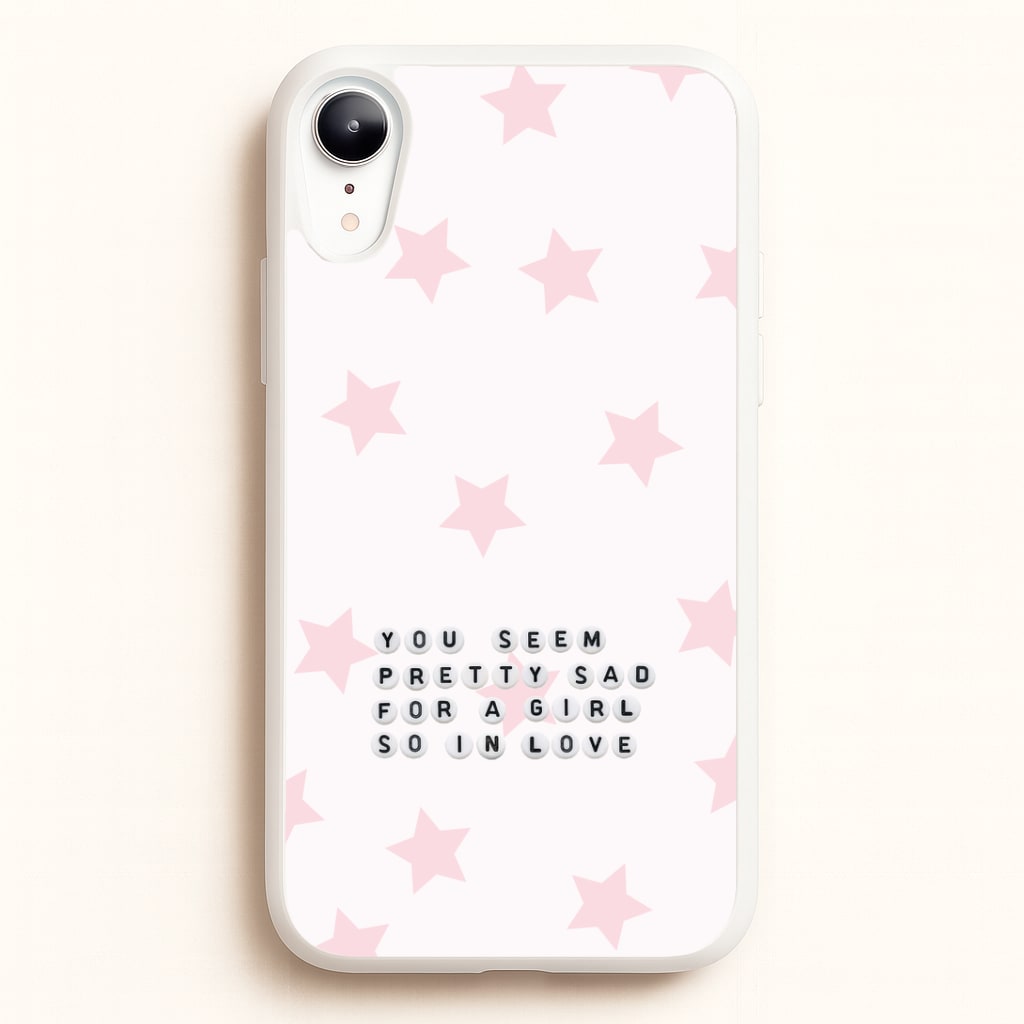 Pretty Sad Letter Beads iPhone XR Case