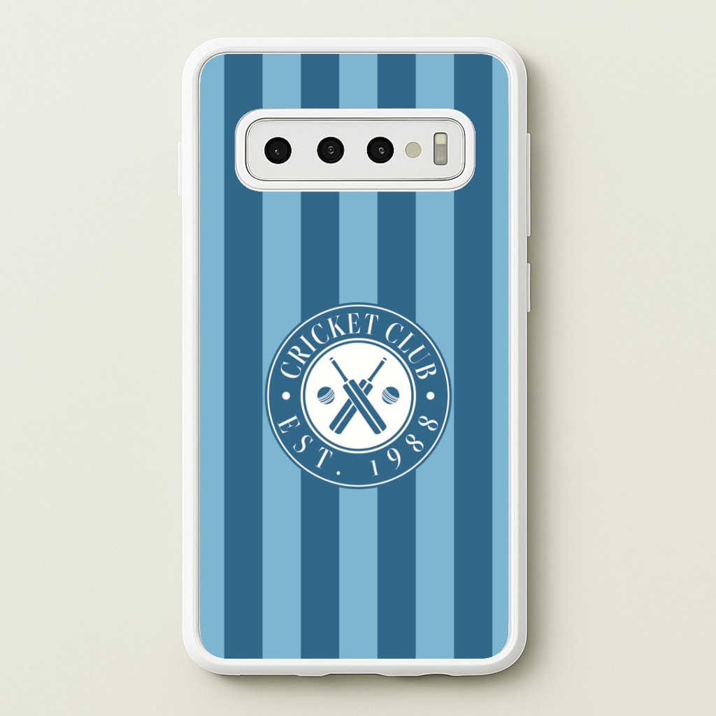 Stripey Cricket Badge Galaxy S10 Case