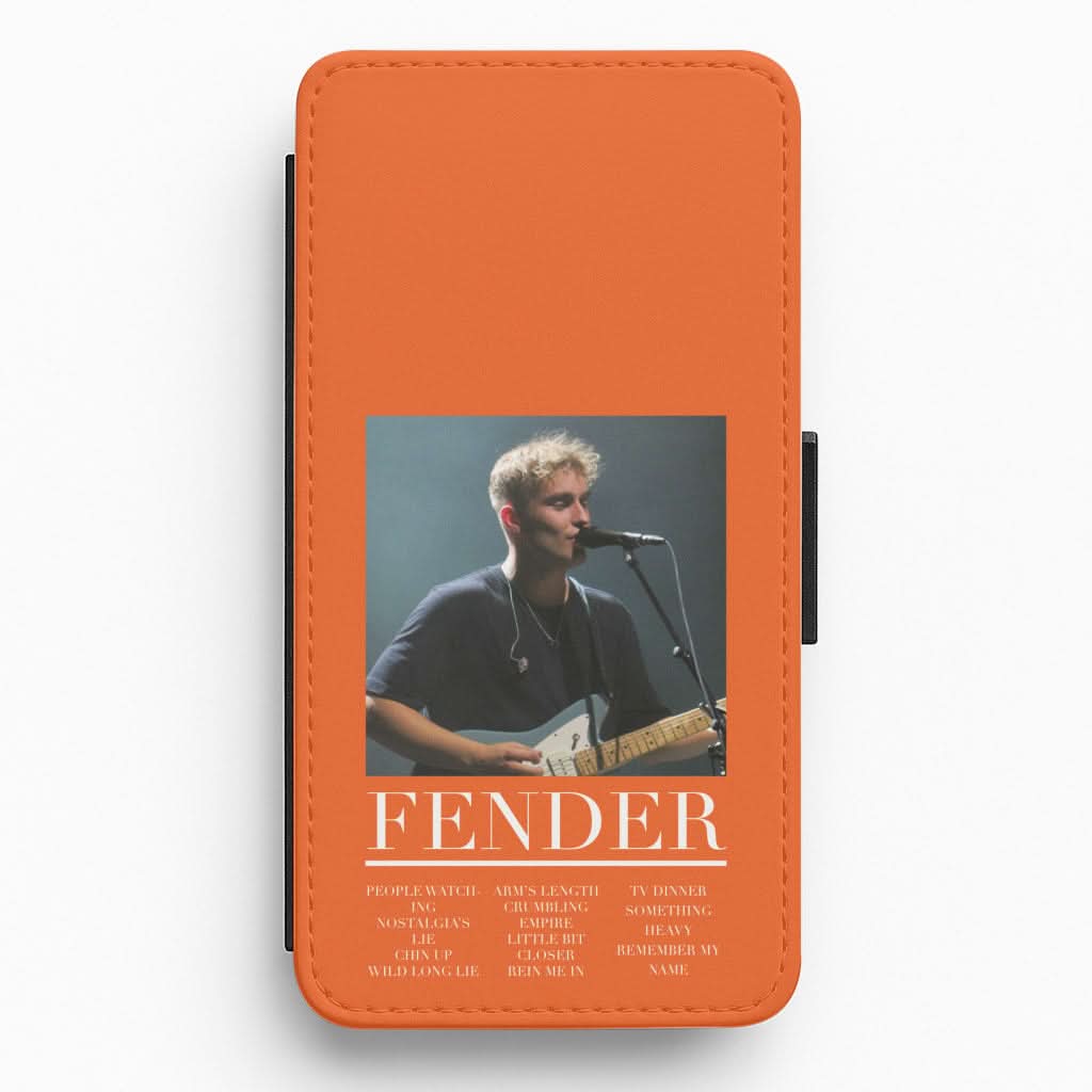Fender Orange Song List Flip / Wallet Phone Case