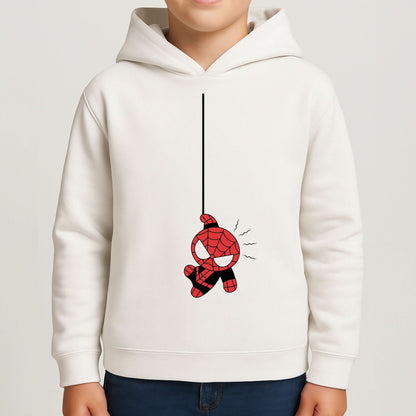 Gray Hanging Spider Hero Boys Hoodie