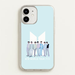 K-Pop Band Tour Pastel Blue iPhone 12 Mini Case