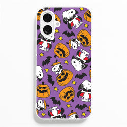 Cartoon Beagle Halloween Pattern iPhone 16 Plus Case