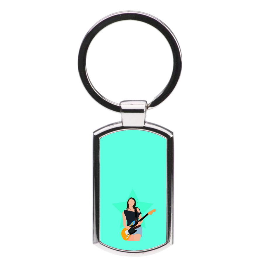 Orange Guitar Luxury Keyring