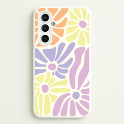 Pastel Abstract Flowers Galaxy A14 Case