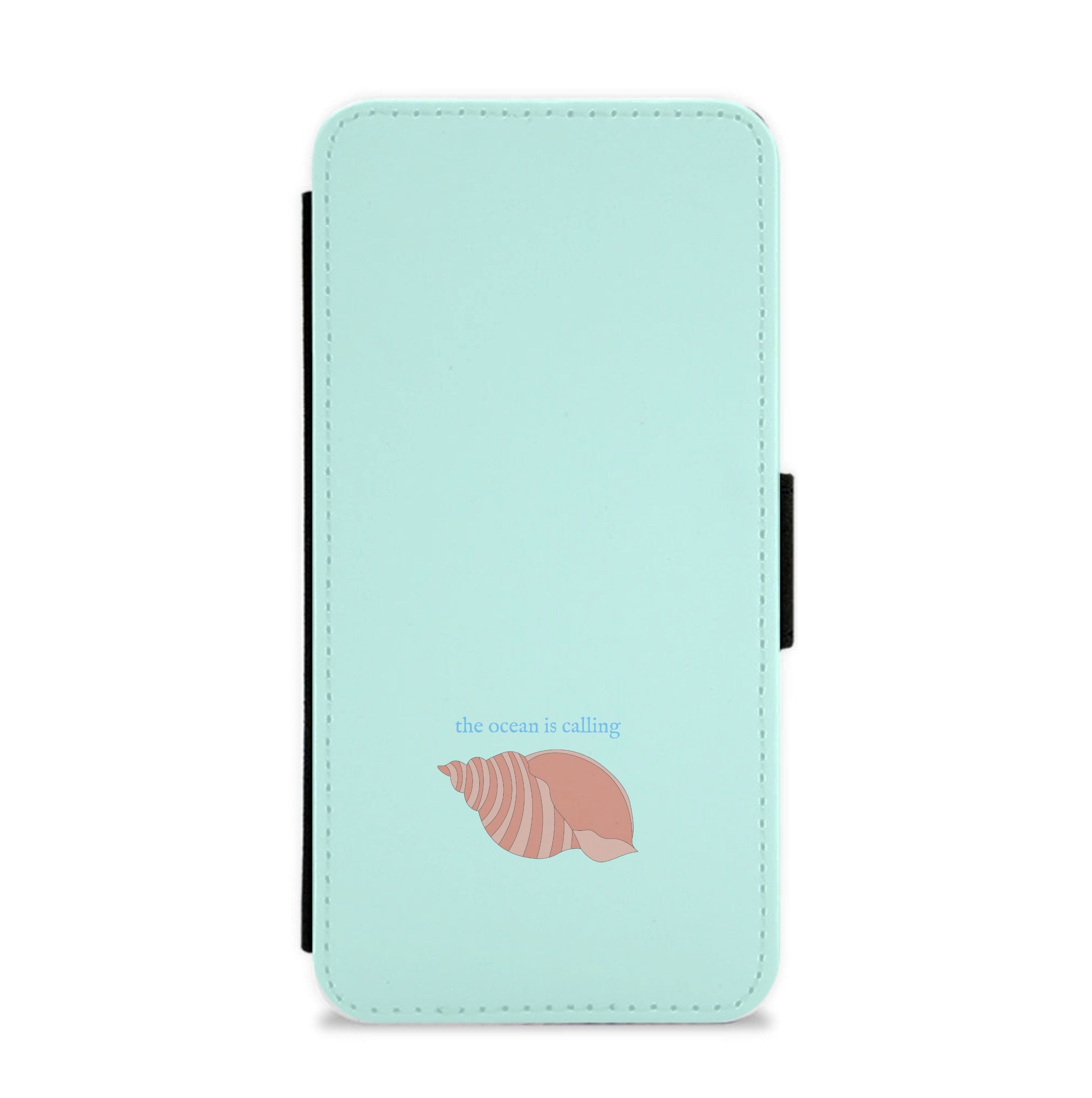 The Ocean Is Calling - Seashells Flip / Wallet Phone Case