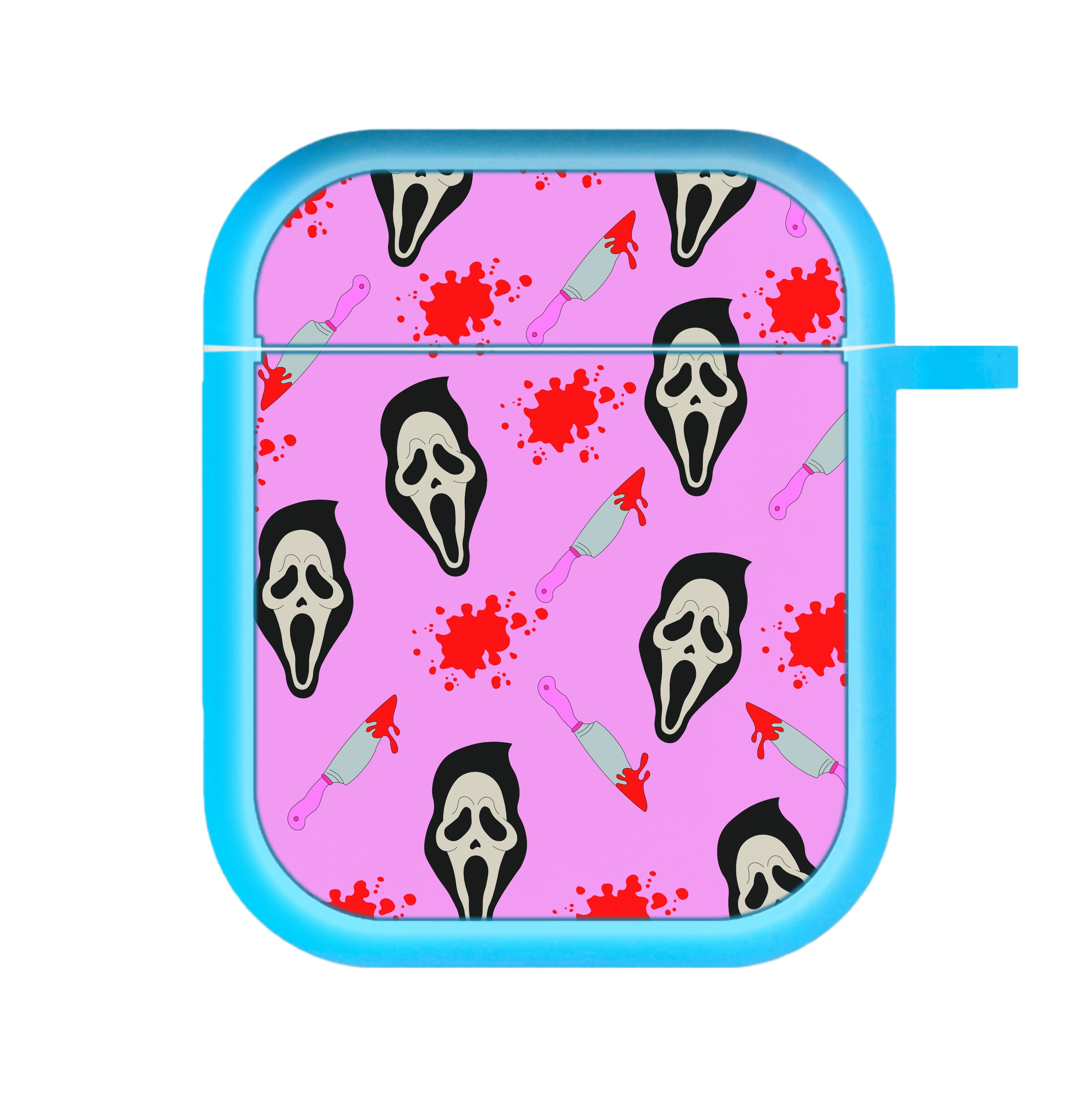 Pink Ghostface Pattern - Scream AirPods Case