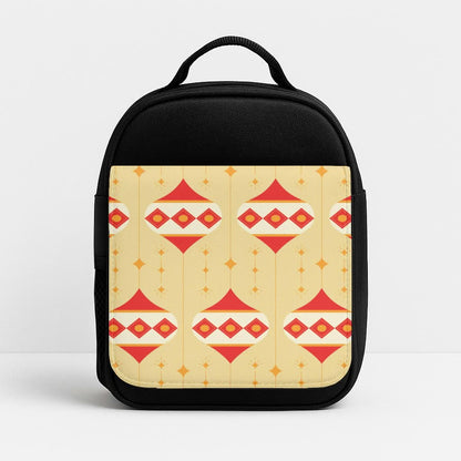 Abstract Christmas Baubles Pattern Insulated Lunch Bag