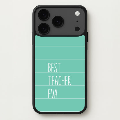Best Teacher Eva iPhone 17 Pro Case