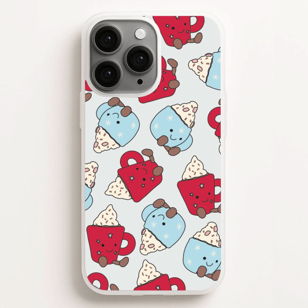 Christmas Drinks Plushies Pattern Phone Case for Apple iPhone, Samsung Galaxy, Huawei and Google Pixel