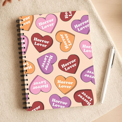 Horror Lover Hearts Pattern Notepad