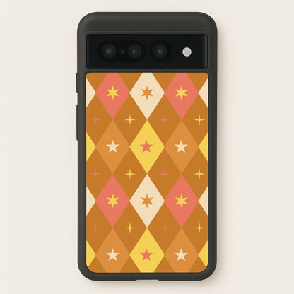 Retro Christmas Argyle Pattern Google Pixel 7 Pro Case