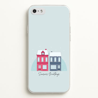 Seasons Greetings Winter Townhouses iPhone 5 / 5s / SE 2016 Case