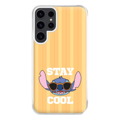 Stay Cool Blue Alien Galaxy S23 Ultra Case