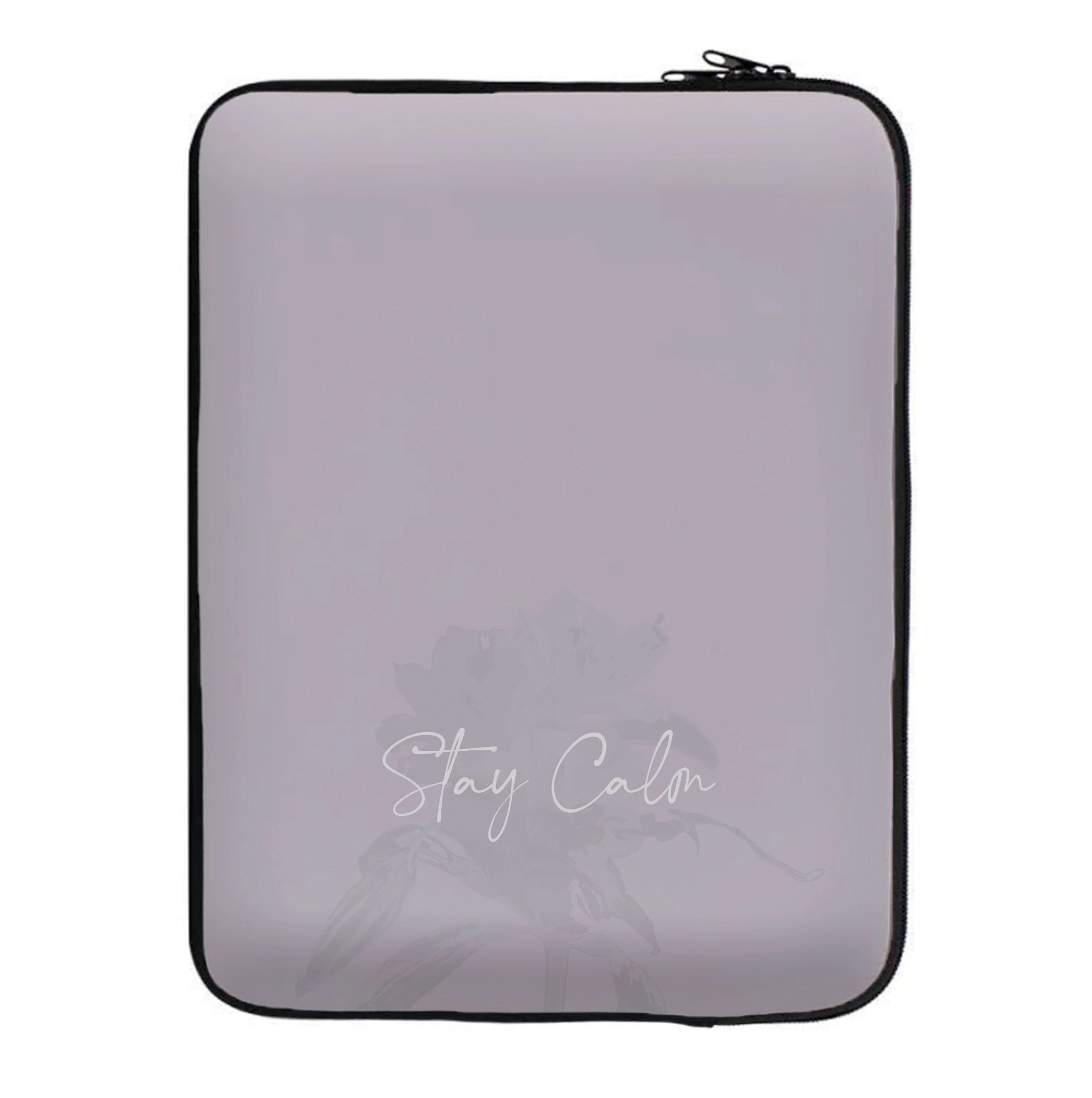 Mauve Stay Calm Laptop Sleeve