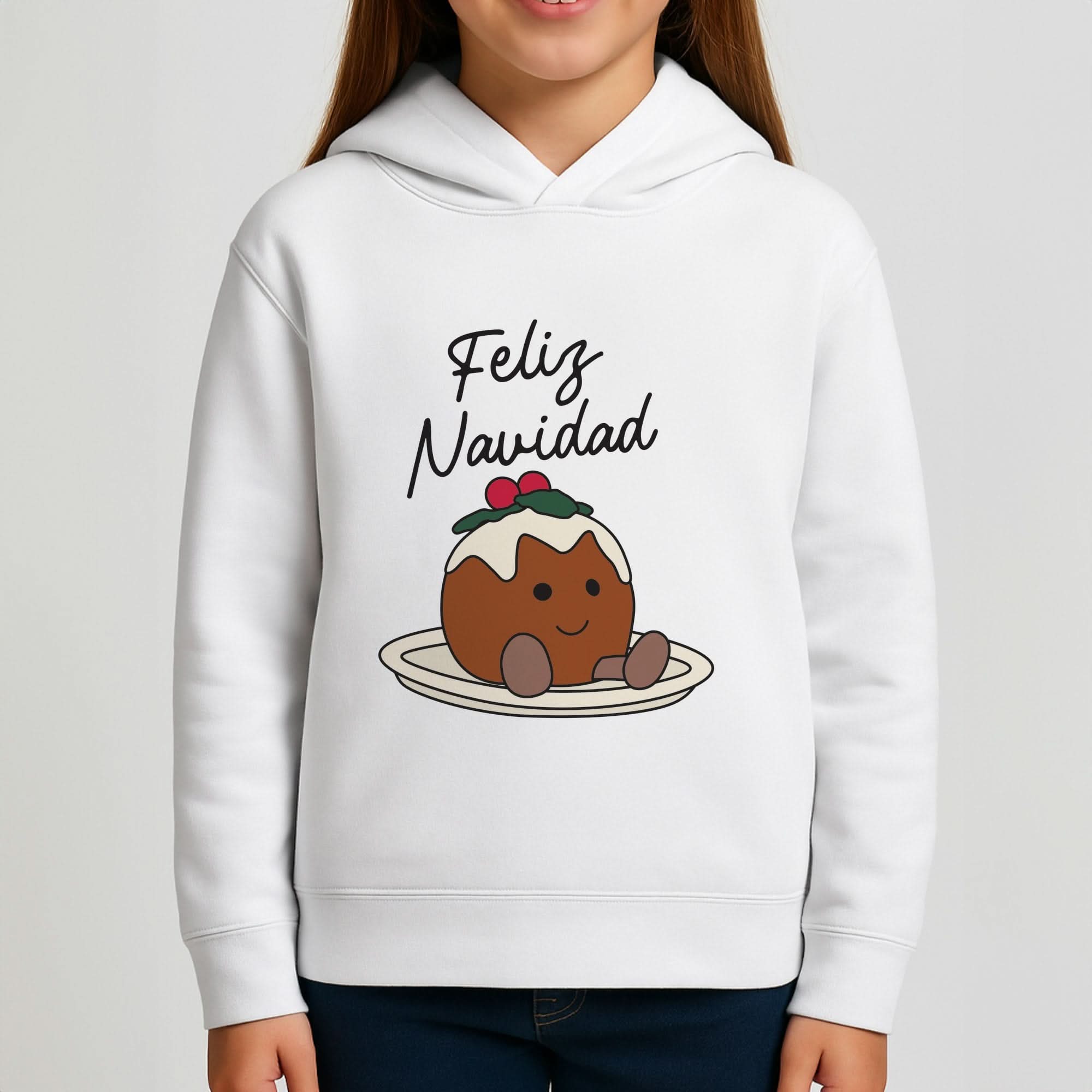 Christmas Pudding Plush Girls Hoodie