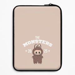 Cute Monster 2025 Biege Laptop Sleeve