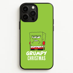 Grumpy Christmas Cartoon Sponge iPhone 13 Pro Case