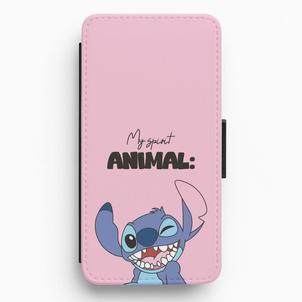 My Sprit Animal Blue Alien Flip / Wallet Phone Case