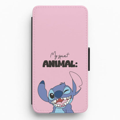 My Sprit Animal Blue Alien Flip / Wallet Phone Case