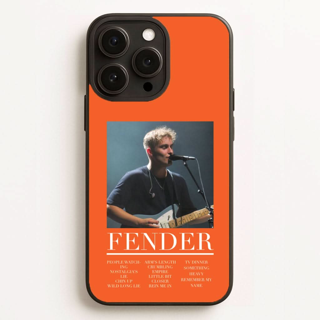 Fender Orange Song List Phone Case for Apple iPhone, Samsung Galaxy, Huawei and Google Pixel