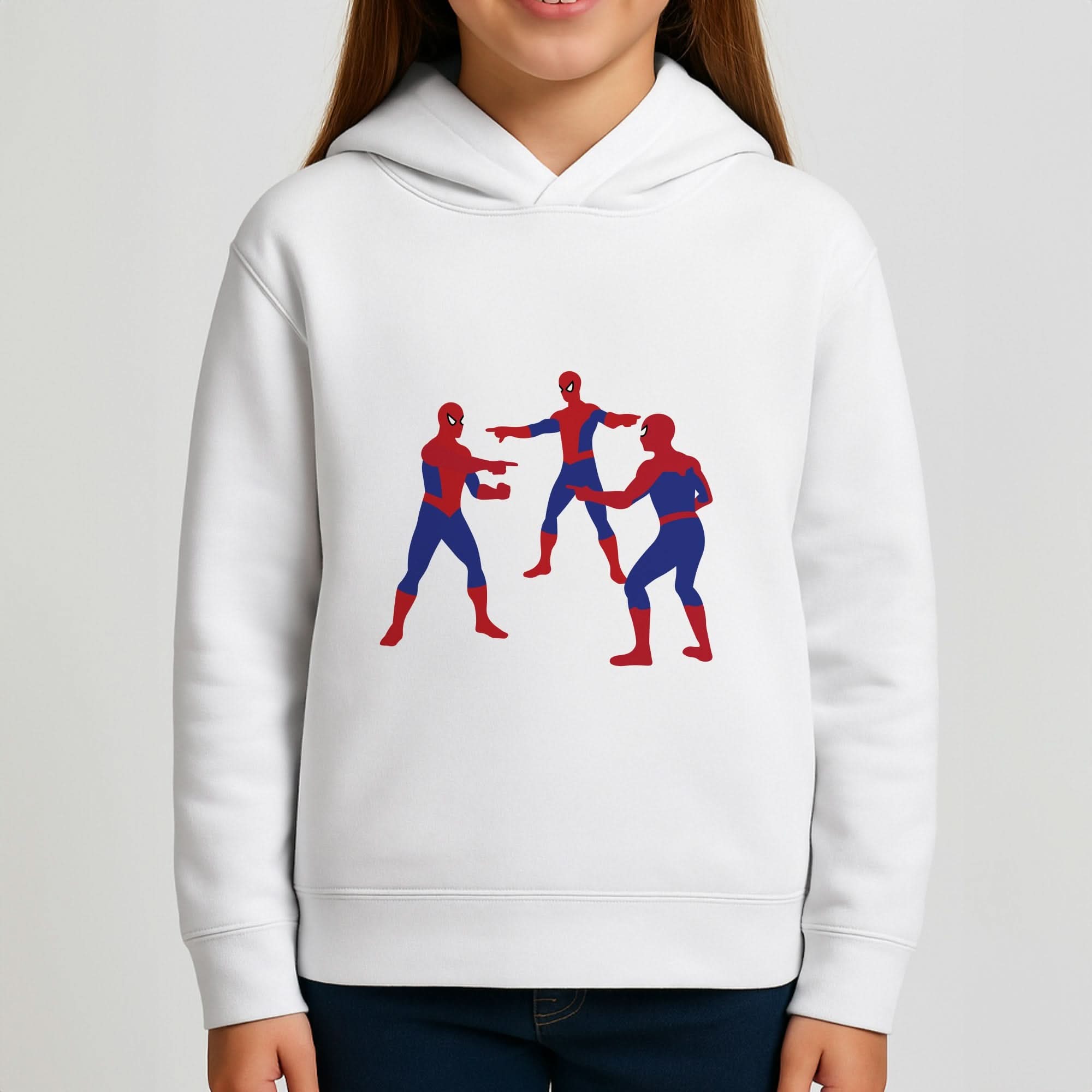 Spider Hero Pointing Meme Girls Hoodie