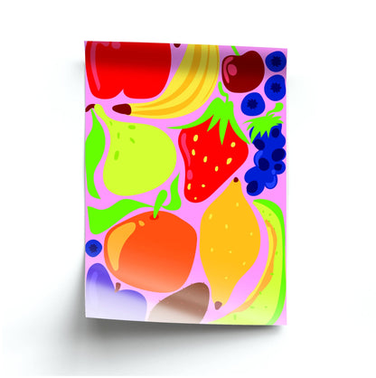 Abstract Fruits Poster