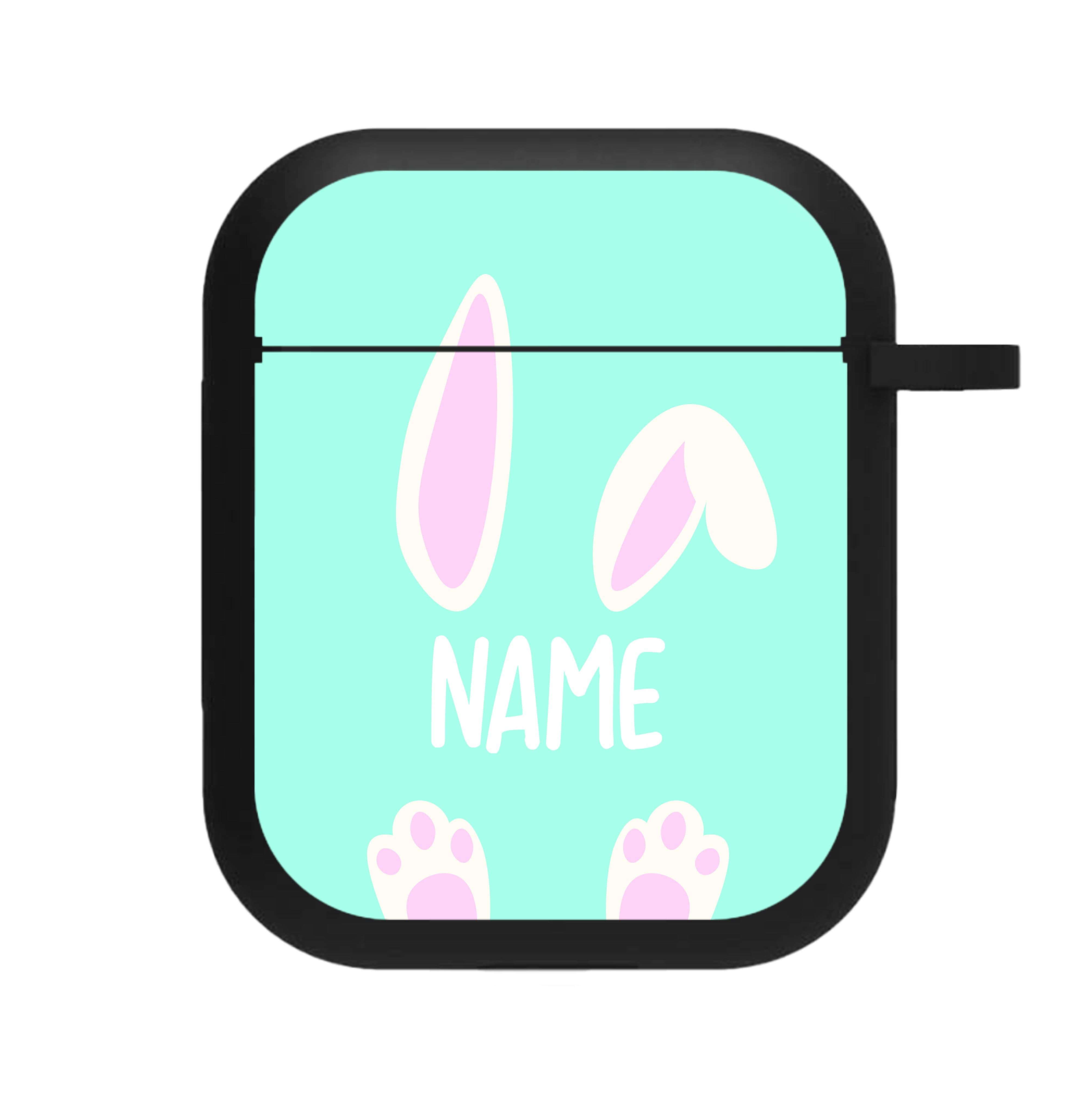 White Bunny Personalised AirPods Case