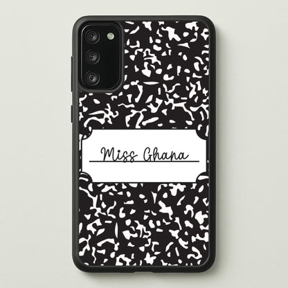 Personalised School Notebook Galaxy S20FE Case