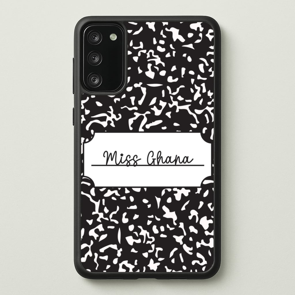 Personalised School Notebook Galaxy A41 Case