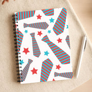 Tie And Stars Pattern Notebook 3