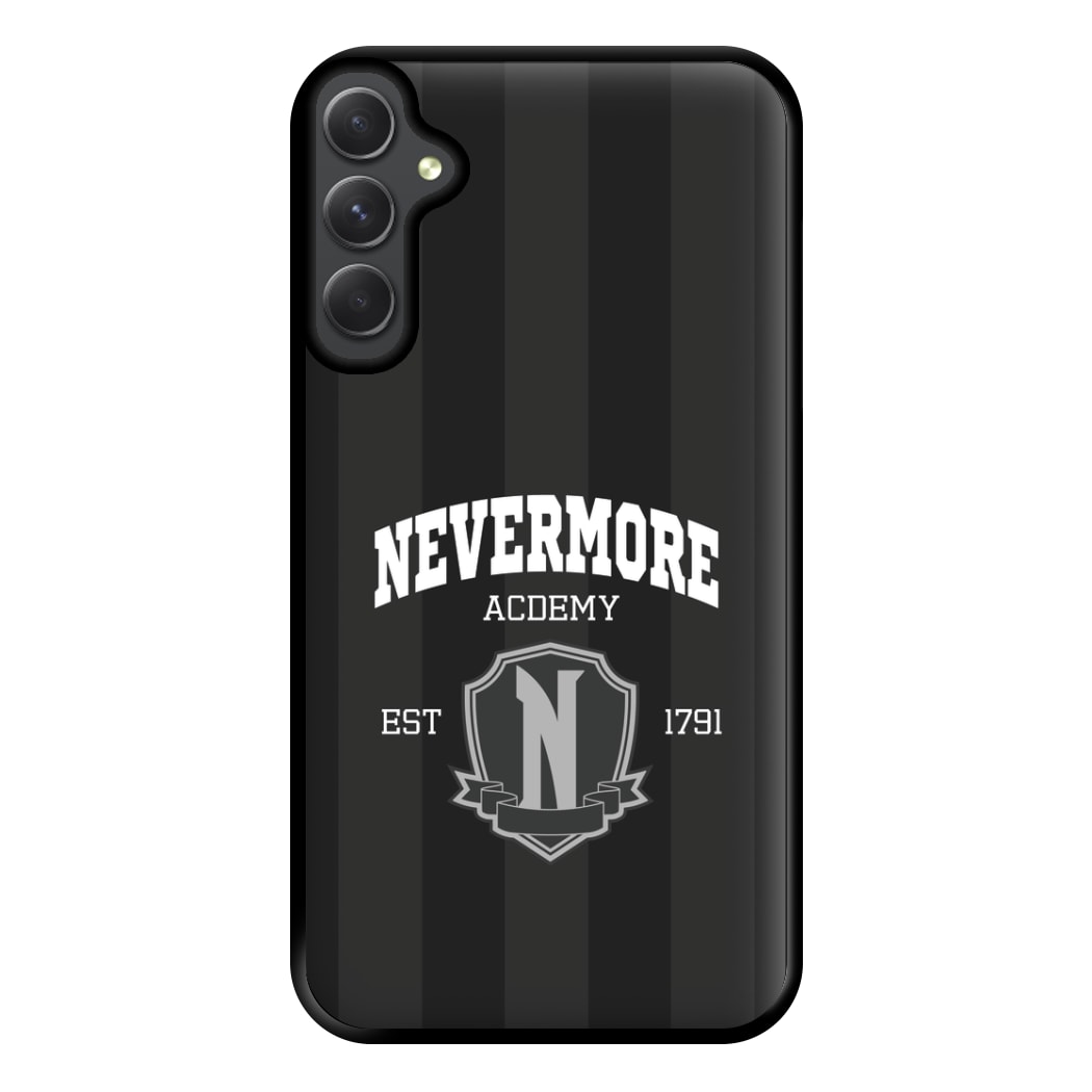 Addams Academy Gray Galaxy A34 Case