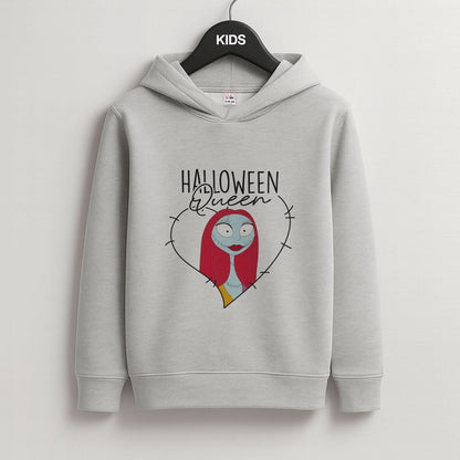 Halloween Queen Heart Grey Kids Hoodie