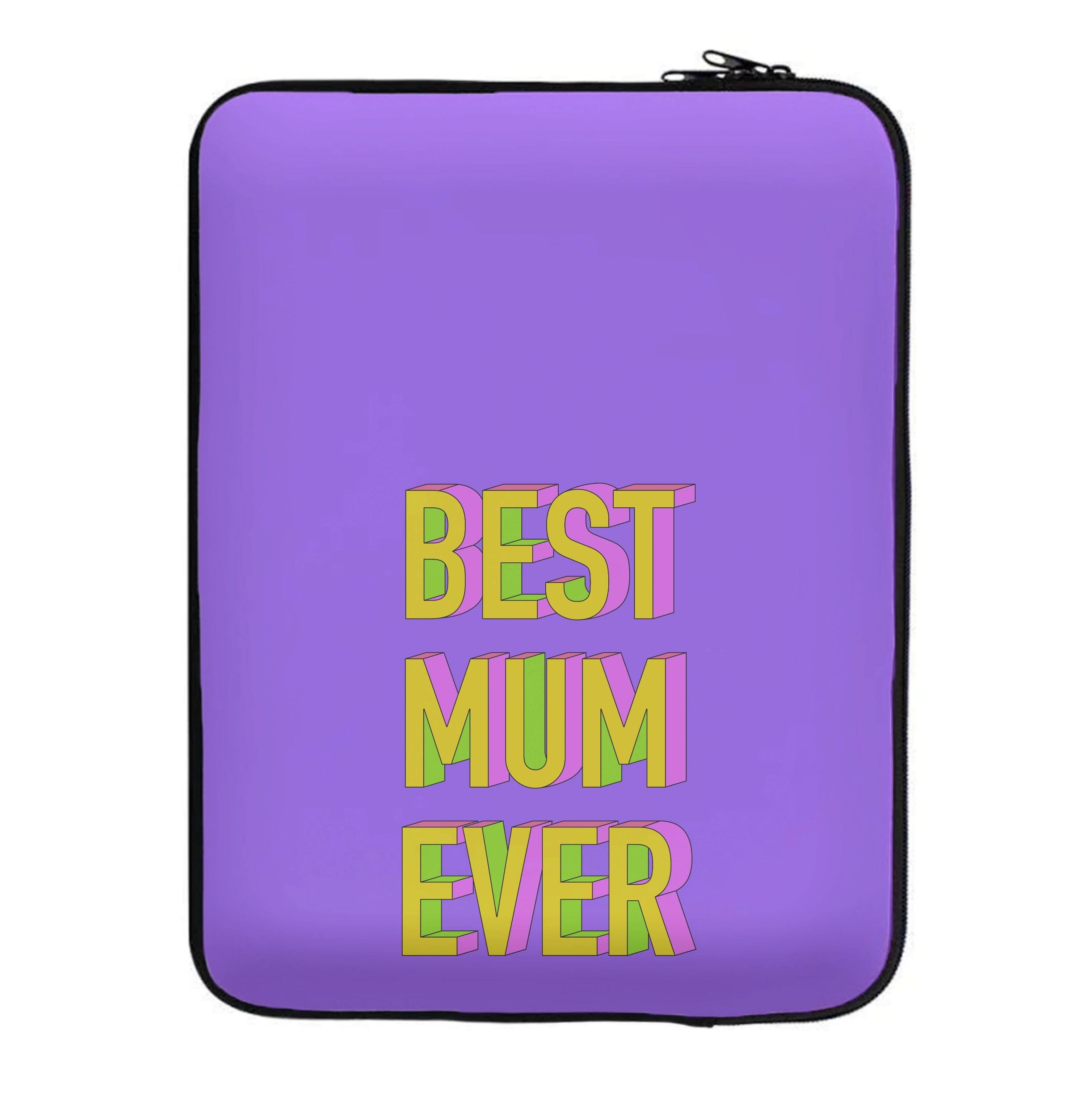 Geometric Best Mum Ever Laptop Sleeve