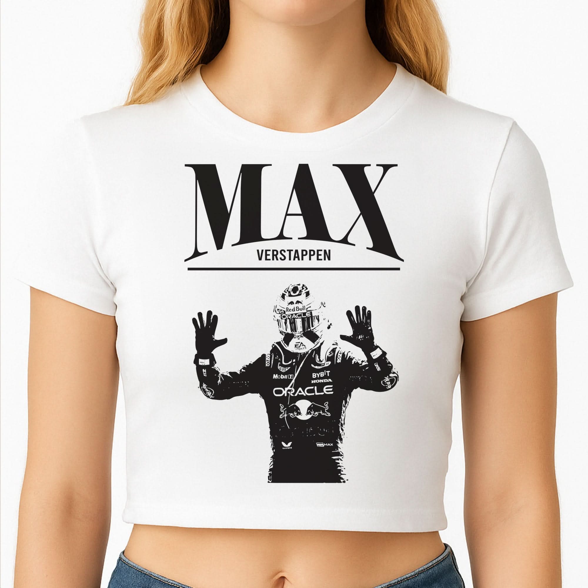 Max Blue And Red Crop Top