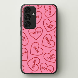Quote Love Hearts Pattern Galaxy A55 Case