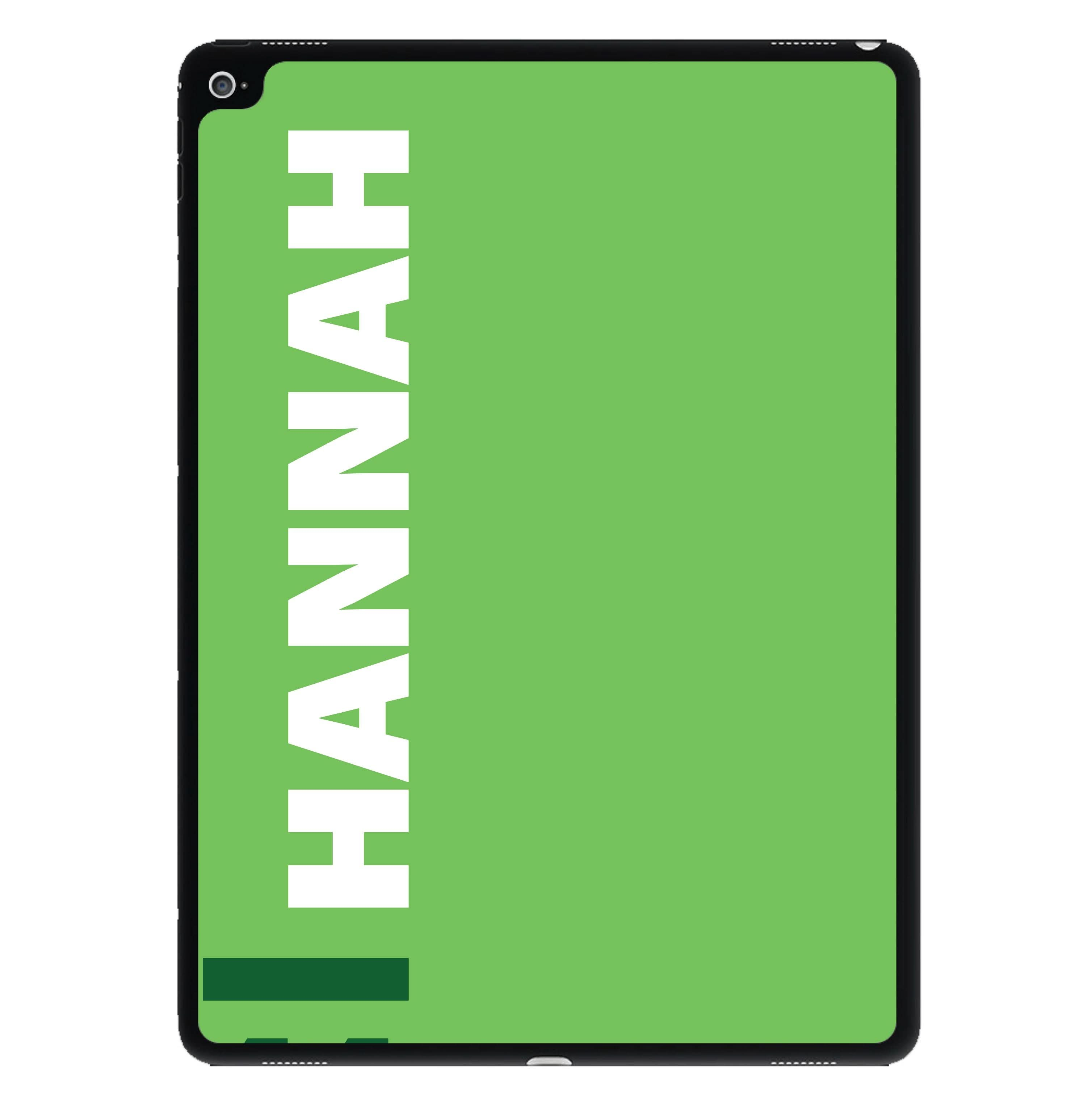 Personalised F1 Driver Green iPad Case