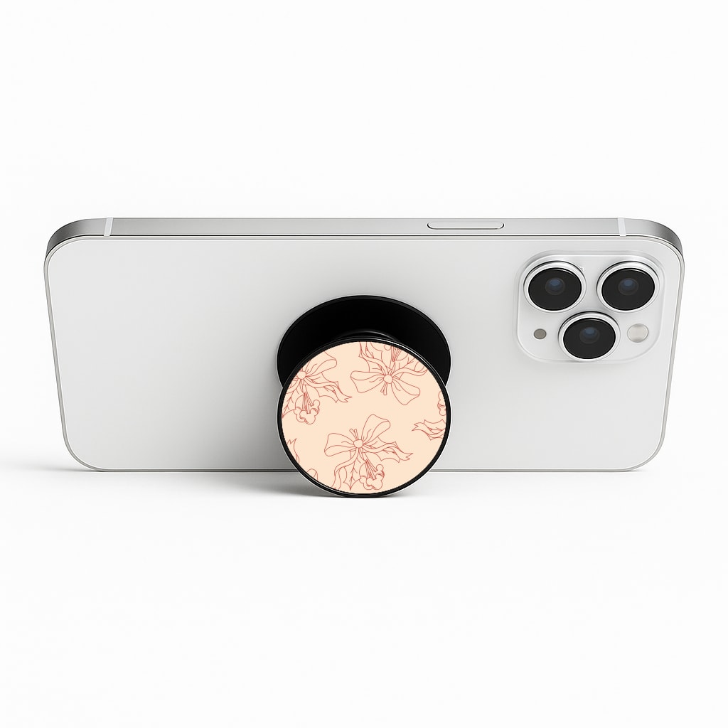 Cartoon Mouse Holly Pattern Phone Stand