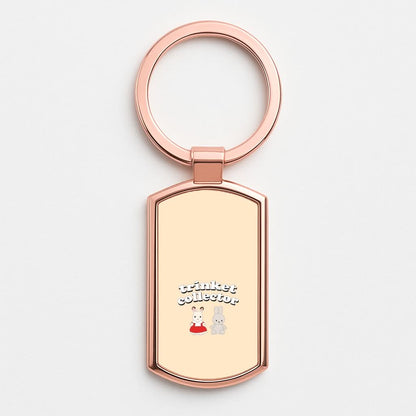 Trinket Collector Biege Rose Gold Keyring