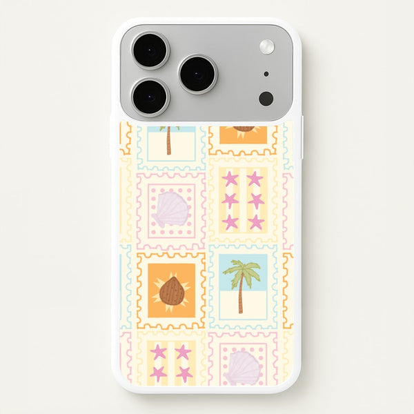Tropical Stamps iPhone 17 Pro Case