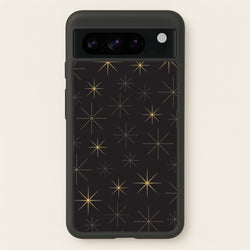 Christmas Gold Stars Pattern Google Pixel 8 Pro Case